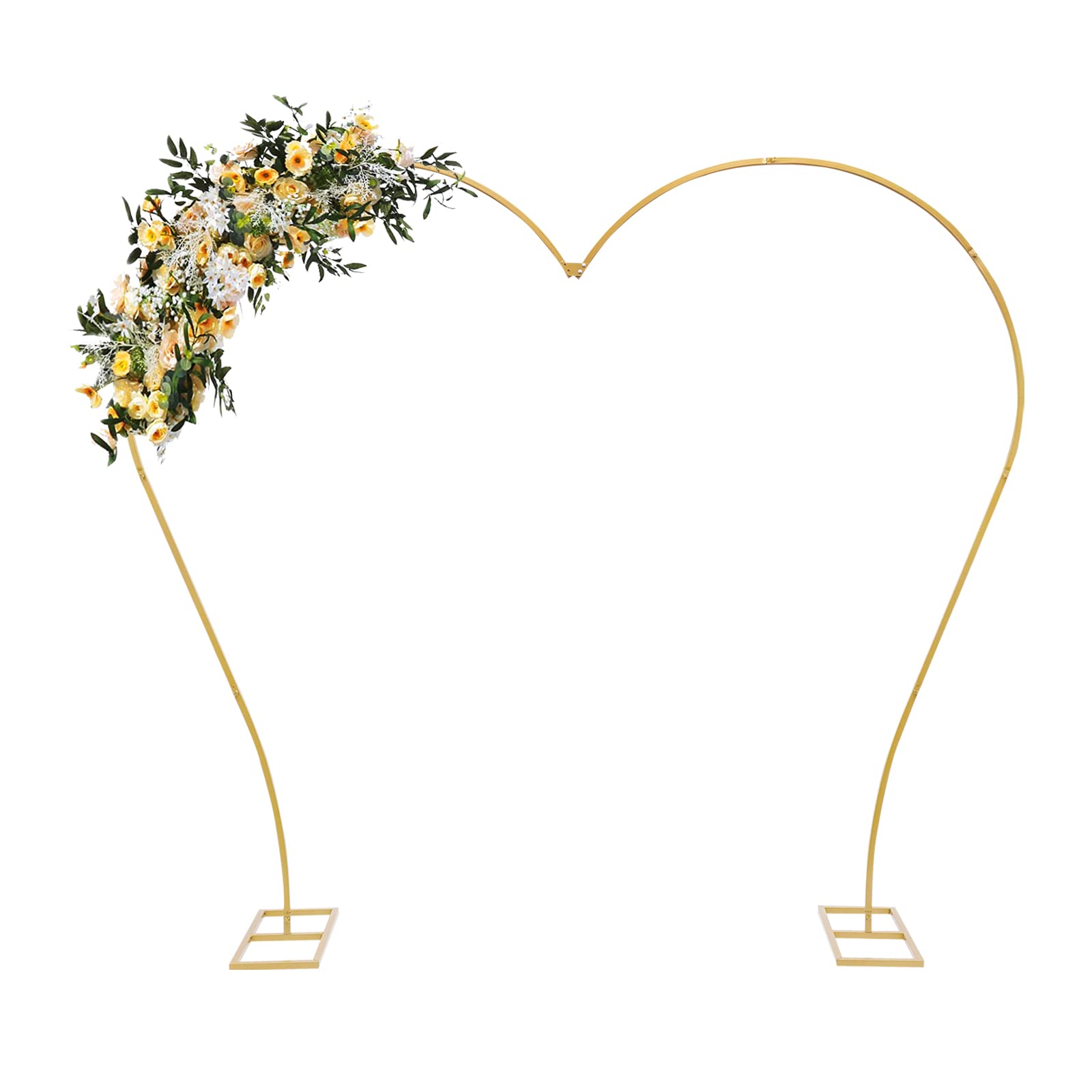 Corazón arco de boda en forma de corazón, soporte para columnas de globos, arco grande, soporte para ceremonia de boda, fiesta de cumpleaños, despedida de soltera, aniversario, decoración de
