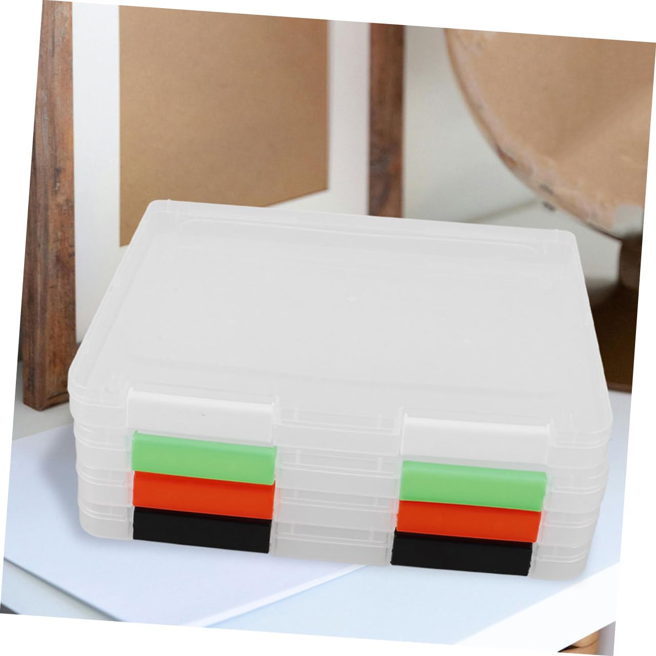 A4 Papieraufbewahrungsbox Transparent aus Kunststoff 4 Stück