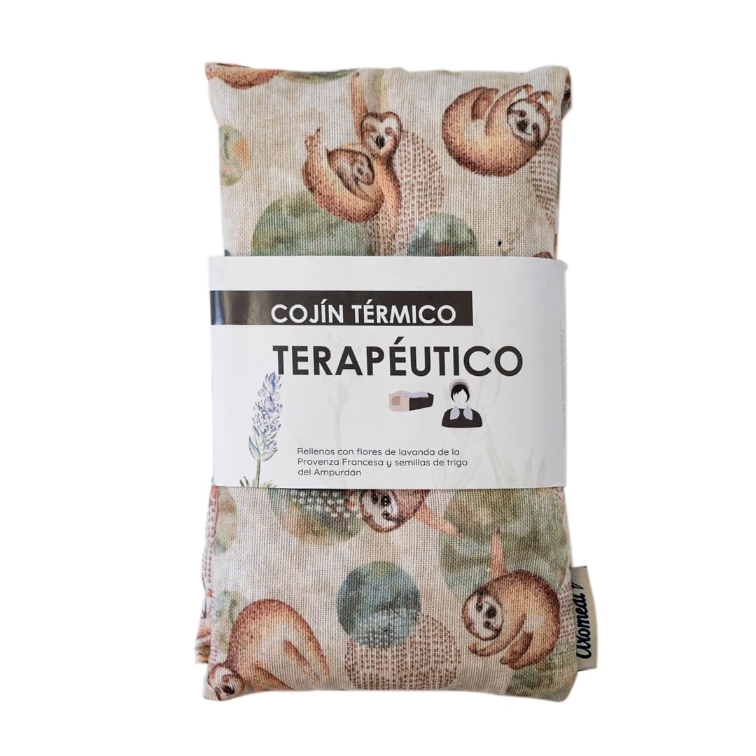 AROMEDI Cojín Semillas Microondas, Saco Térmico de Semillas con Lavanda Natural y Trigo Cojín térmico para calmar el dolor. Retención de frío y calor. (48x15) (Koalas)