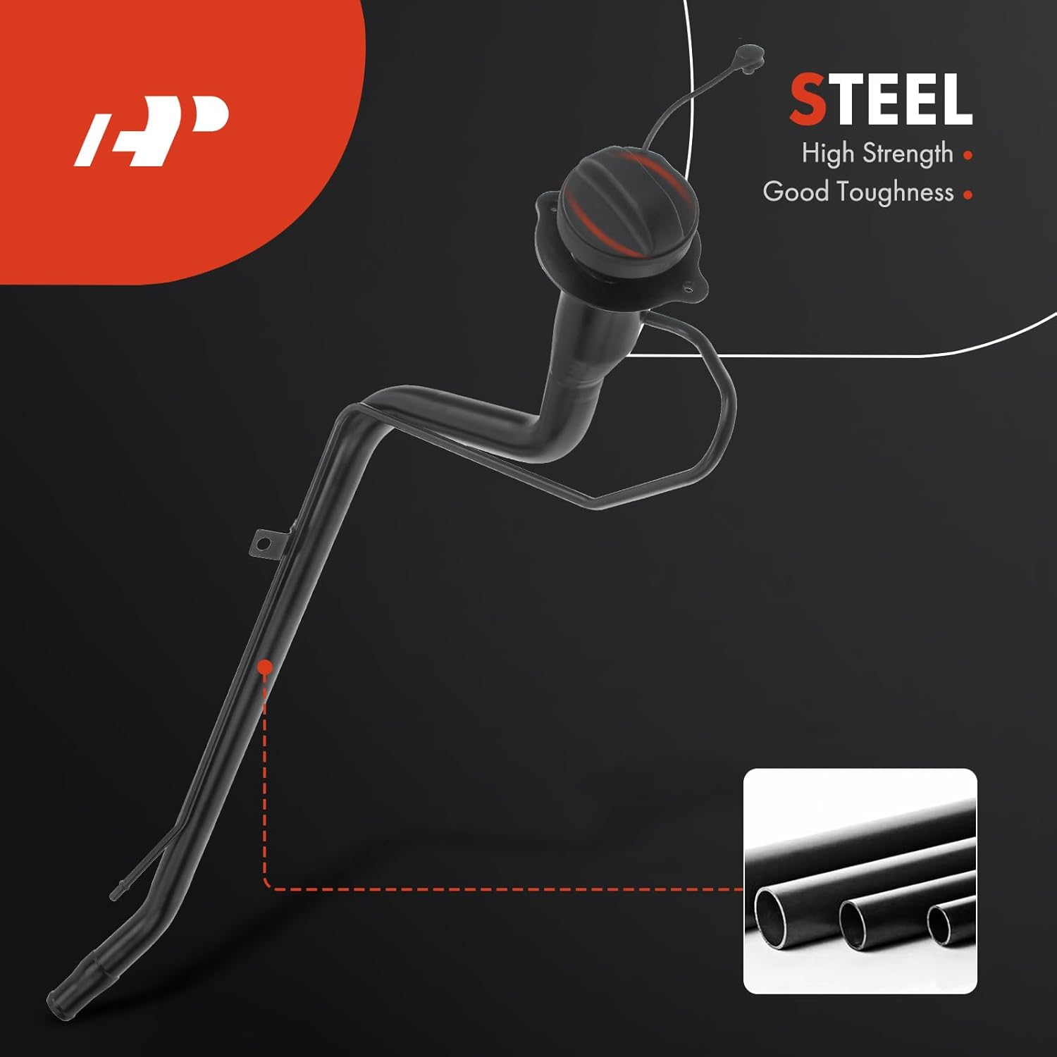 A-Premium Fuel Tank Filler Neck Pipe Hose Compatible with Chevrolet Cobalt 2005-2010 & Pontiac G5 2007-2009, Pursuit 2005-2006, L4 2.0L 2.2L 2.4L, Replace# 21996459, 25823421