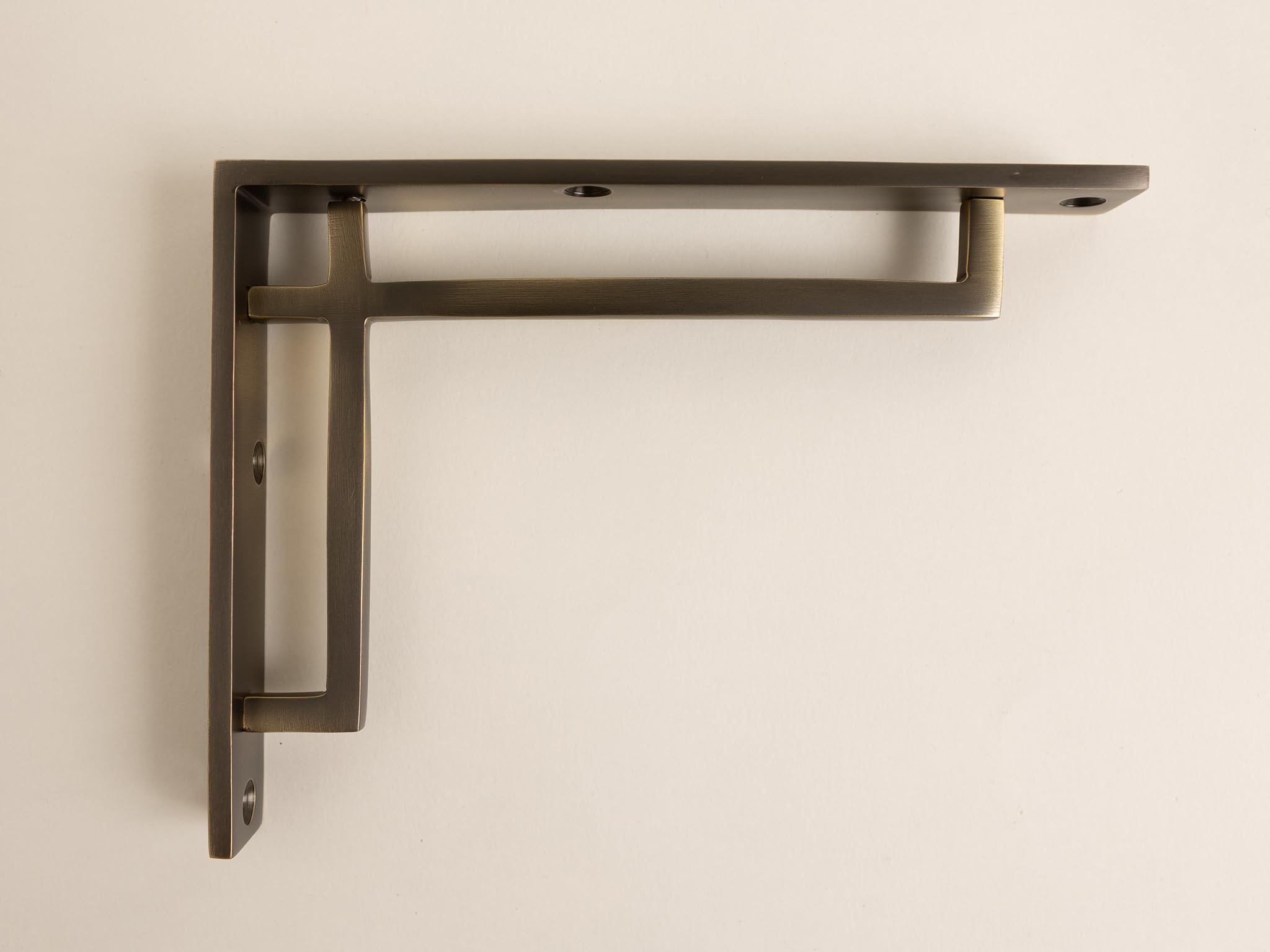 Antique Brass Art Deco Solid Brass Brackets | Shelving Heavy Solid Cast Brass | Sold Individually