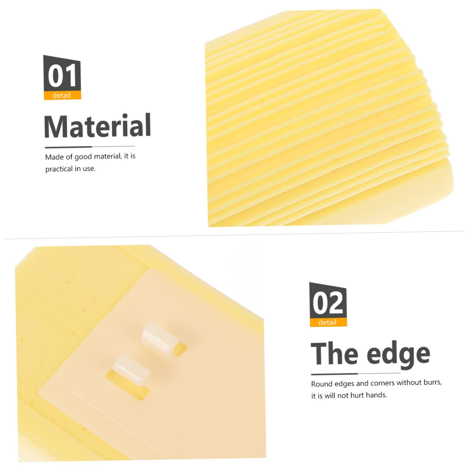 Healeved Recharge pour Balai Éponge 3 Pièces en Éponge Jaune et Plastique, Remplacement pour Tête de Balai, Nettoyage Quotidien des Sols en Bois