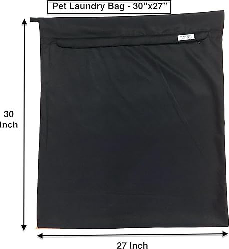 Miniatura 2 de Majestic Ally Bolsa de lavandería para mascotas de perros y caballos, bolsa de lavado para mantas, alfombras, botas, correas, arnés (negro)