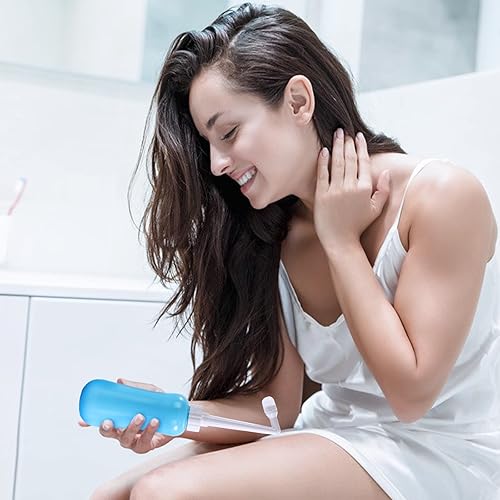 Miniatura 6 de Bidé portátil de viaje de gran capacidad 15.2 fl oz (15 oz) Bidé personal Bidé de mano azul