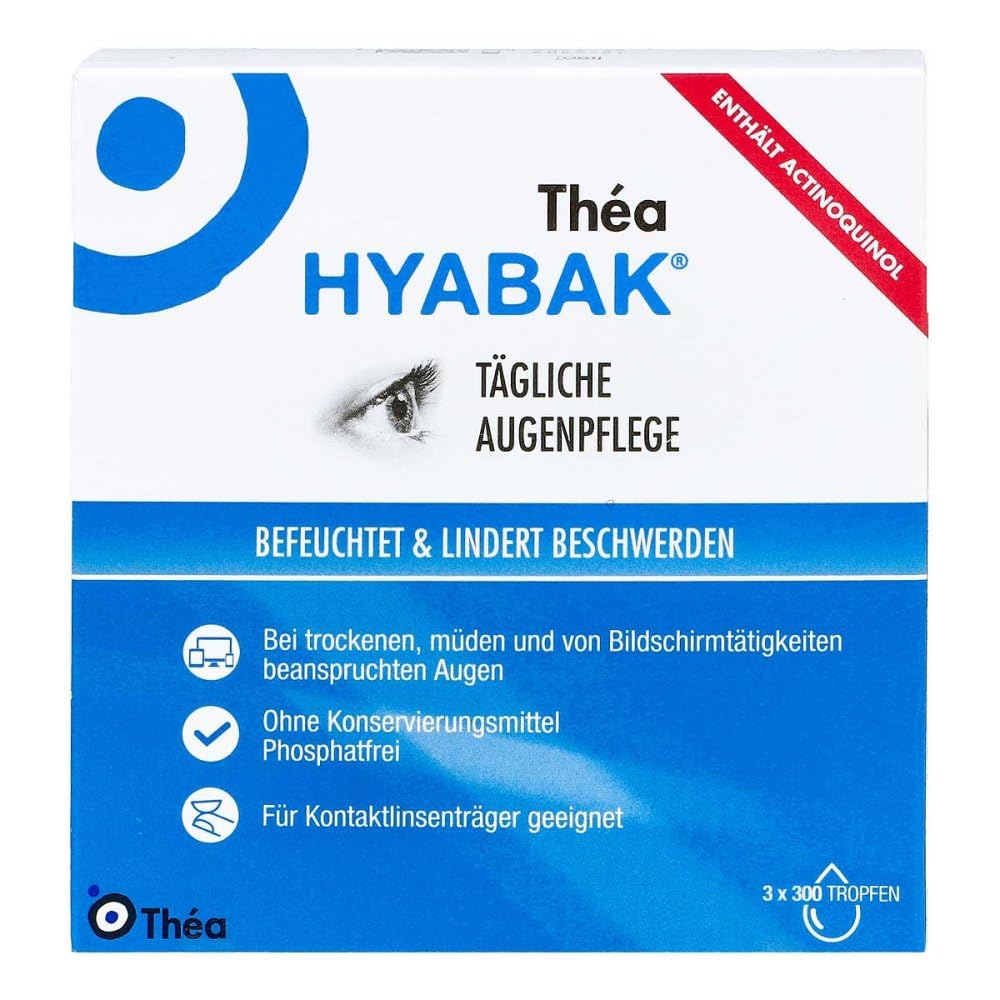 Hyabak - Gotas para los ojos, 3 x 10 ml