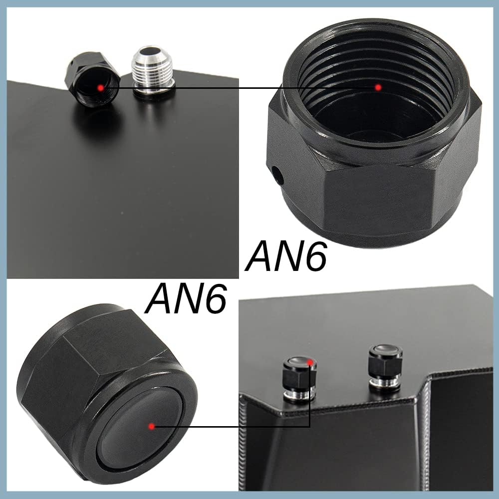 AN6 Flare Cap Tube Fitting Hex Head Port Fitting Adapter Aluminum 2PCS
