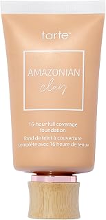 tarte Amazonian clay 16-hour full coverage foundation – Matte Finish Foundation with Amazonian Clay & Vitamin E for Hydration & Smooth Looking Skin, Vegan & Cruelty Free