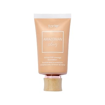 tarte Amazonian clay 16-hour full coverage foundation Matte Finish Foundation with Amazonian Clay & Vitamin E for Hydration & Smooth Looking Skin, Vegan & Cruelty Free
