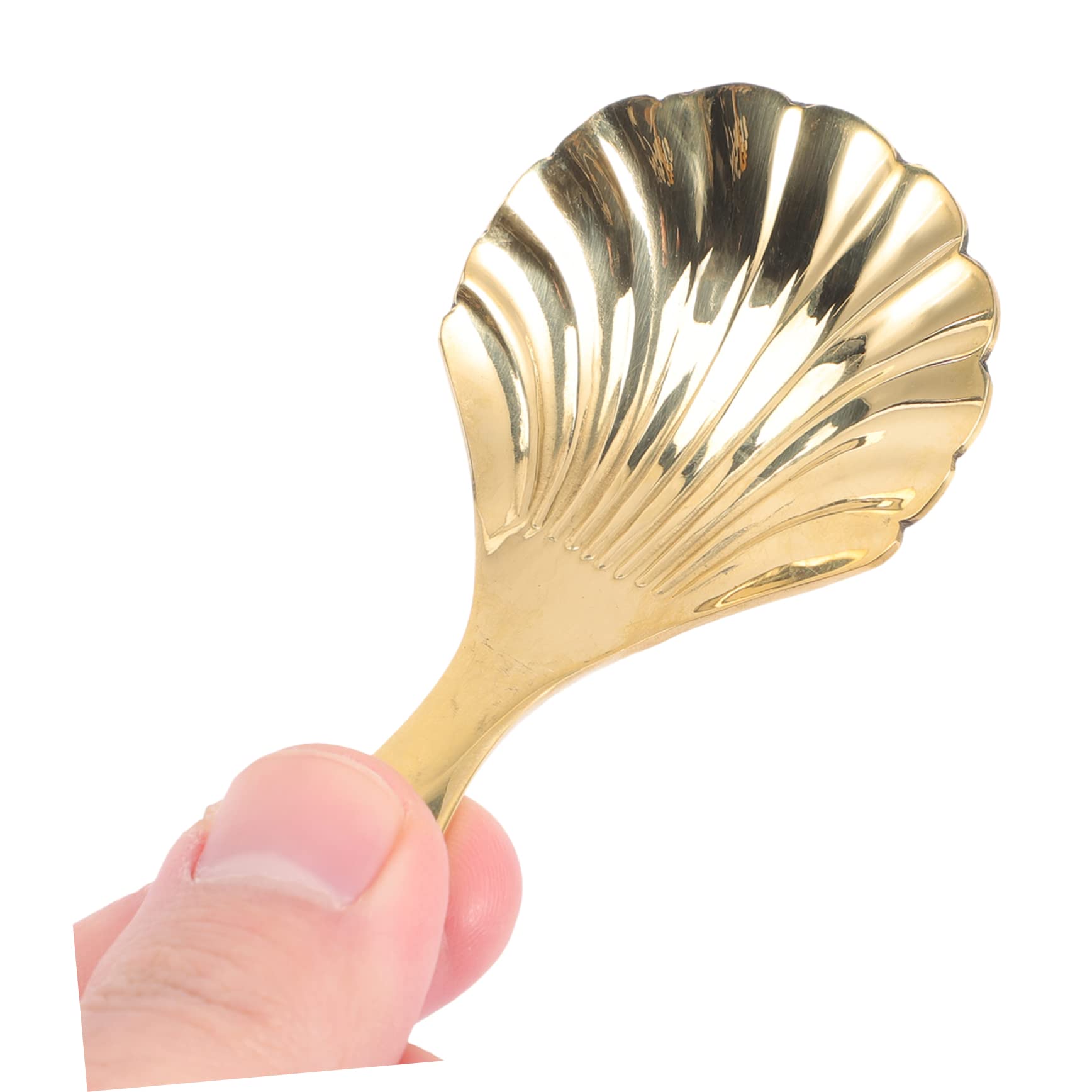 Amosfun 5st Teespatel Aus Messing Mini-schaufel Teeschaufel Vintage Teelöffel Eistee Teelöffel Für Losen Tee Schaufeln Für Würfelbonbons Bar Mehl Schaufel Gewürztee Matcha Golden
