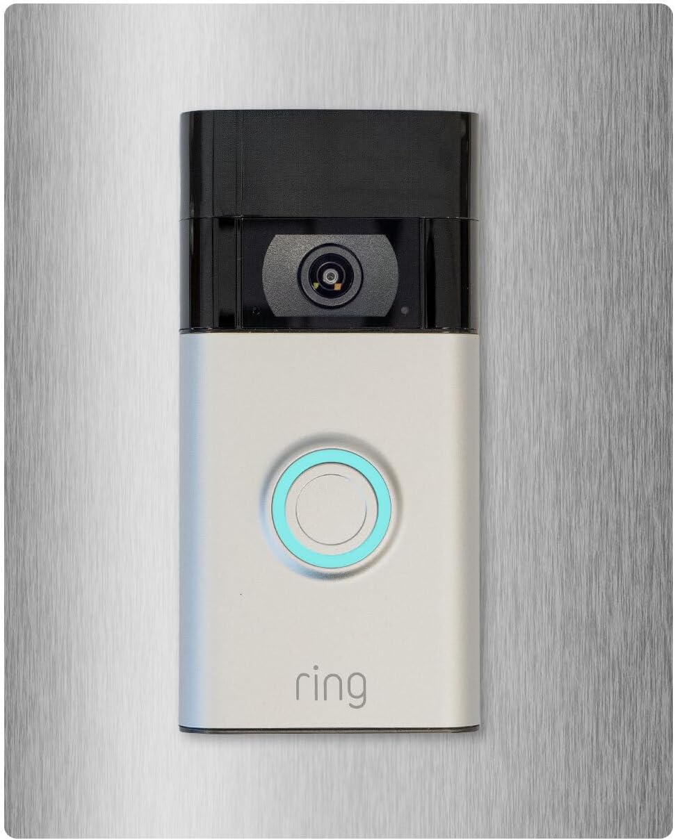 Faceplate Suitable for Ring Cordless Video Doorbell Stainless Steel I Video Doorbell 2024 I Bell Sign I 140 x 175 mm I Door Station Plate for Bell I az166