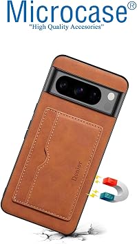 Leather Covering Case with Cardboard Stand Compatible with Microcase Google Pixel 9 Pro-AL5138 (Black)