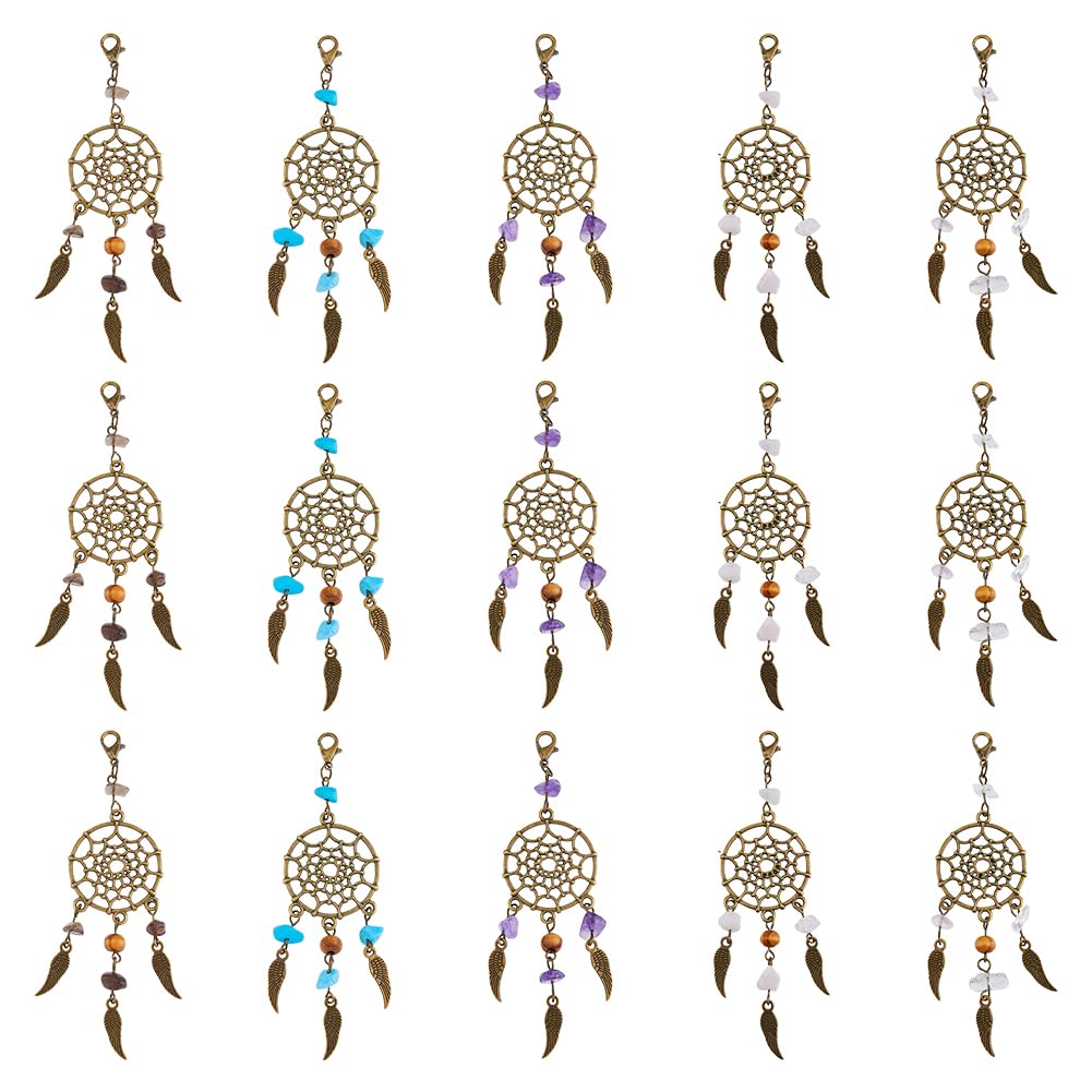 Dijes de atrapasueños para personalizar bolsos y mochilas estilo boho chic 8