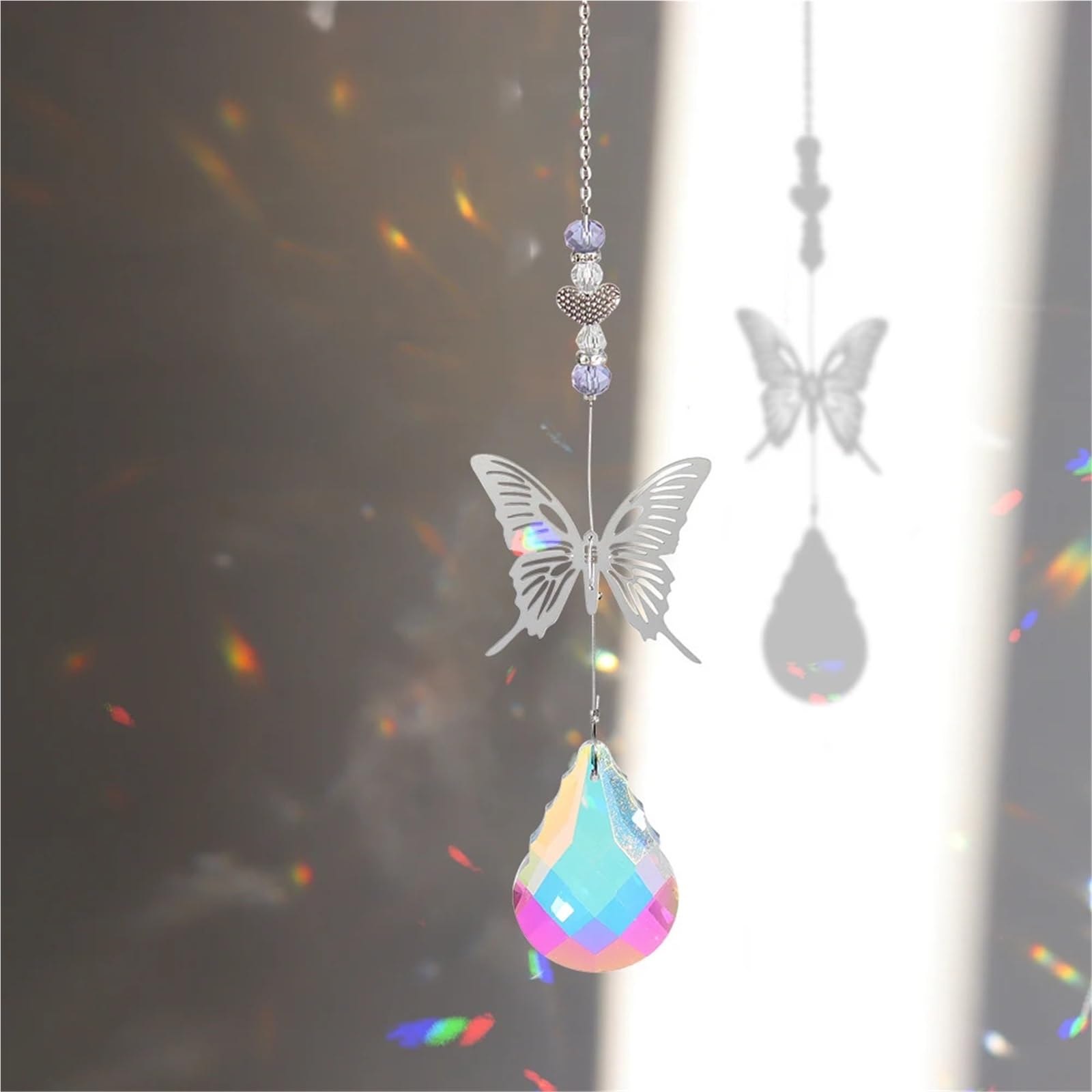 7 STÜCKE Kristall Windspiel Mond Sonnenfänger Diamant Prismen Anhänger for Wohnkultur Outdoor Garten Suncatcher Urlaub Partei Liefert Für Garten