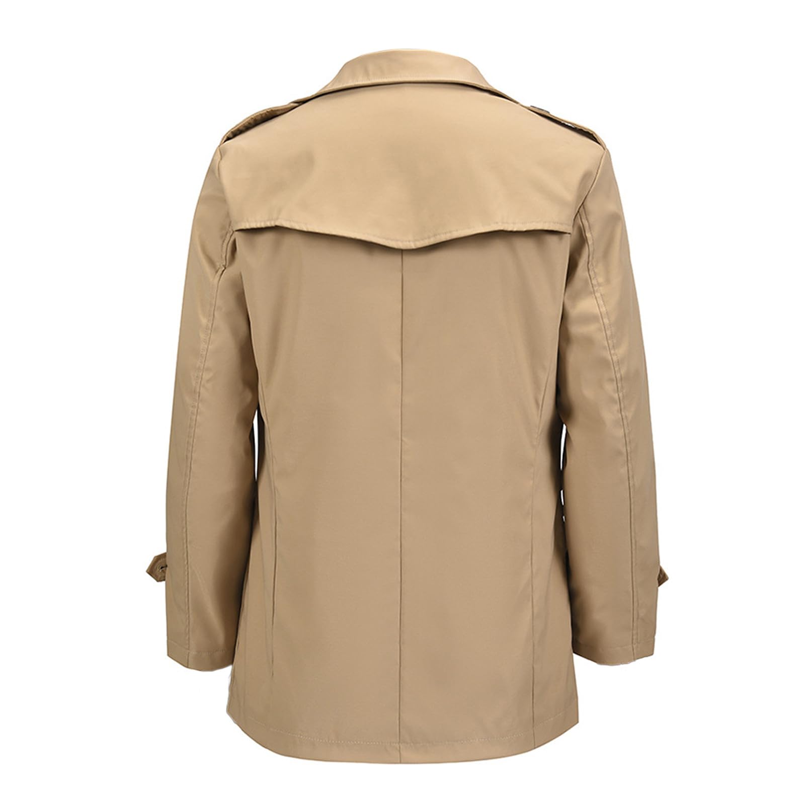 Trench Coat - Giacca a vento leggera da uomo, doppiopetto, colore puro, cappotto invernale elegante, stile Inghilterra