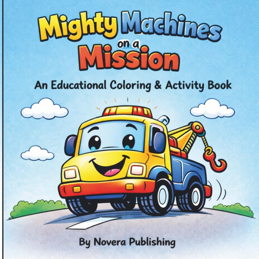 Mighty machines on a mission coloring book