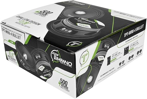 Miniatura 7 de Timpano 6.5 Altavoz de Rango Medio TPT-MR6-4 Bullet 500 Watts, 4 Ohm, Montaje Superficial Altavoces de 6.5 Pulgadas PRO Audio Altavoz de Rango Medio