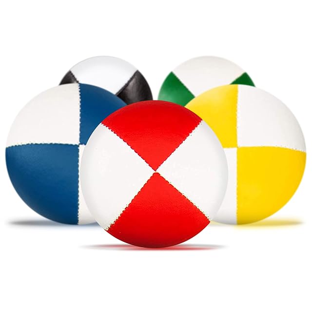 Juego de 5 Pelotas de Malabares Diabolo Premium Soft de Dos Tonos