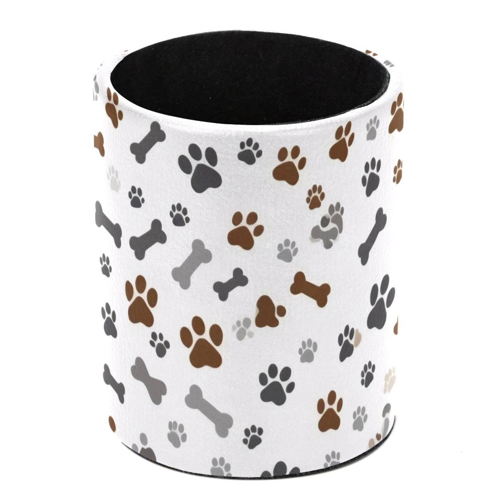 FWJZDSP Pen Holder for Desk, Dogs Paws Bones Pencil Holder Desk Organizer, Large Capacity Pen Cup Makeup Brush Holders Desktop Office Supplies Storage Organizer