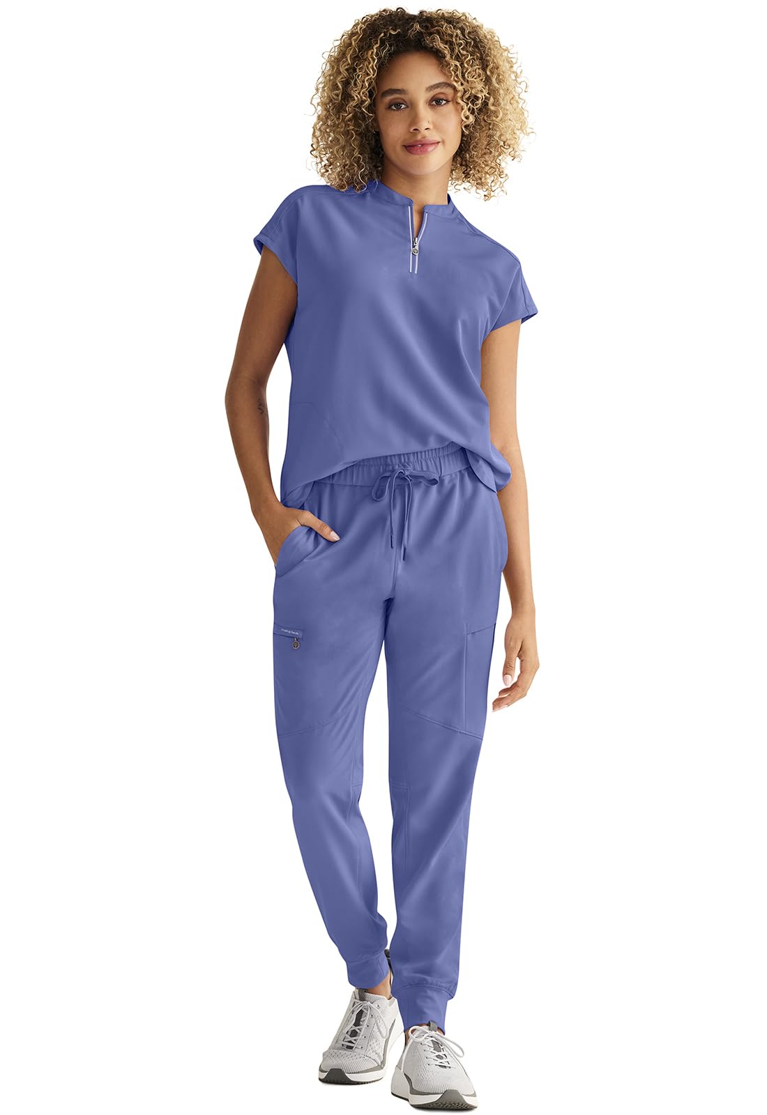 Healing Hands Top medico da donna con 2 tasche, traspirante, elasticizzato a 360° e fibra riciclata - 2286