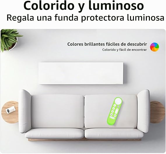Silicone Case for Google TV Streamer 4K TV GY3LE Glow in The Dark Remote Controller (Green & Blue) 2 Pack