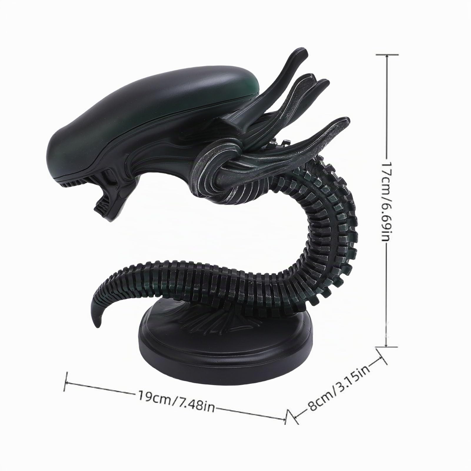 Alien Lampe Schreibtisch, LED Nachtlicht aus Kunstharz mit Sci-Fi Design, Tischleuchte für Horror Fans, kreatives Geschenk Stil 2