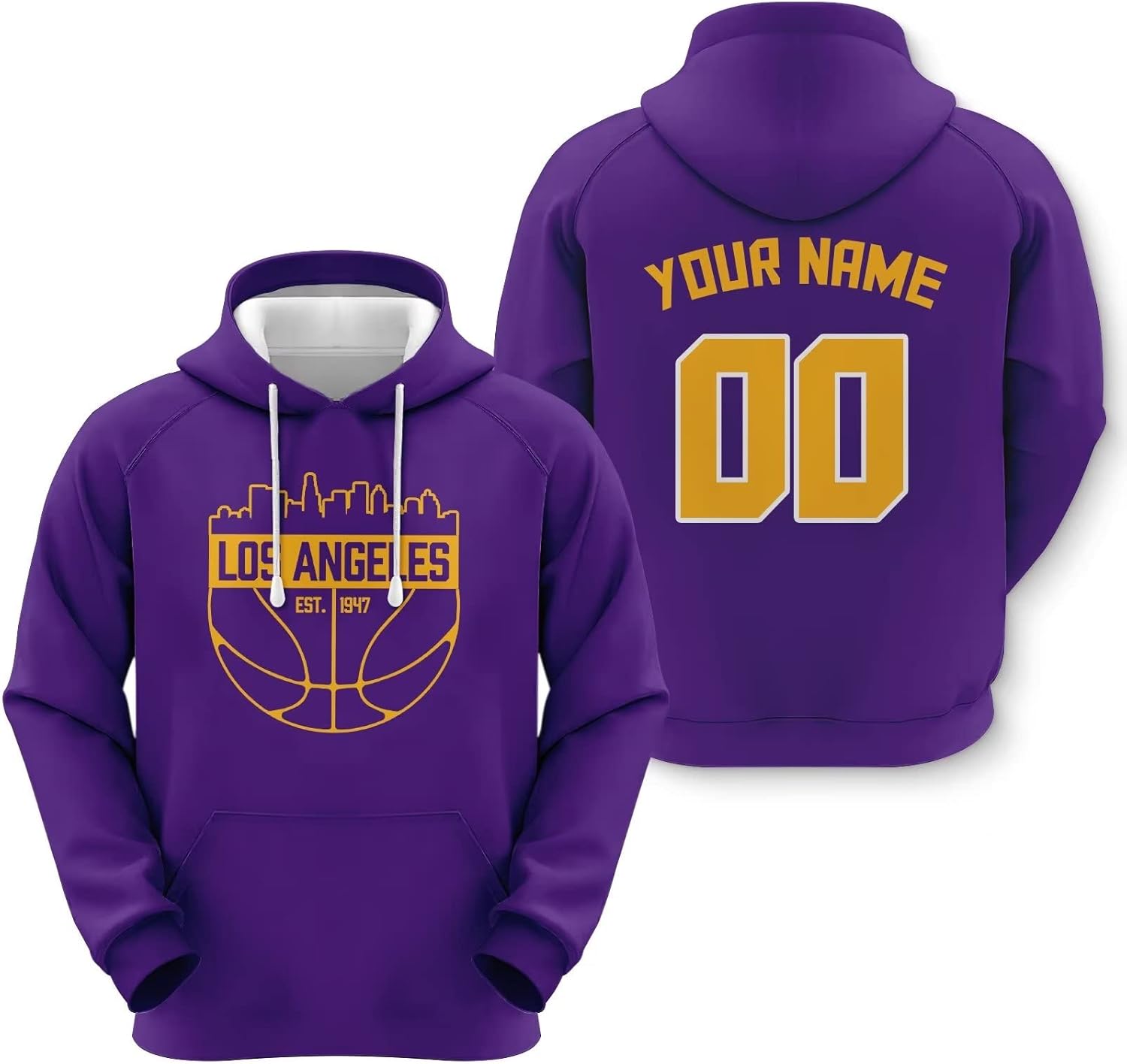 City Custom Basketball Sweatshirt Hoodie Personalized Sweatshirt Print Own Name NumberGifts for Fans