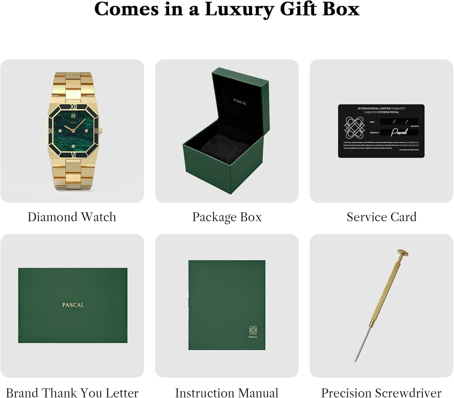 PASCAL Octagonal Enamel Diamond Watch for Men Women, Vintage Quartz Stainless Steel Two Hand Watch with Roman Dial, Lab-Grown Diamonds, Sapphire Crystal, 3 ATM Water Resistant - Image 8