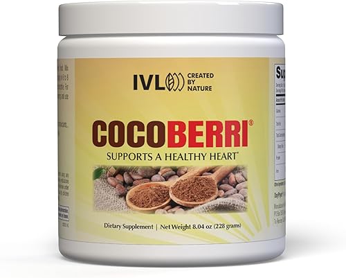 CocoBerri - Mezcla de cacao alcalinizado en polvo y bayas ricas en resveratrol - Apoya un corazón sano, reduce el estrés oxidativo, antioxidantes