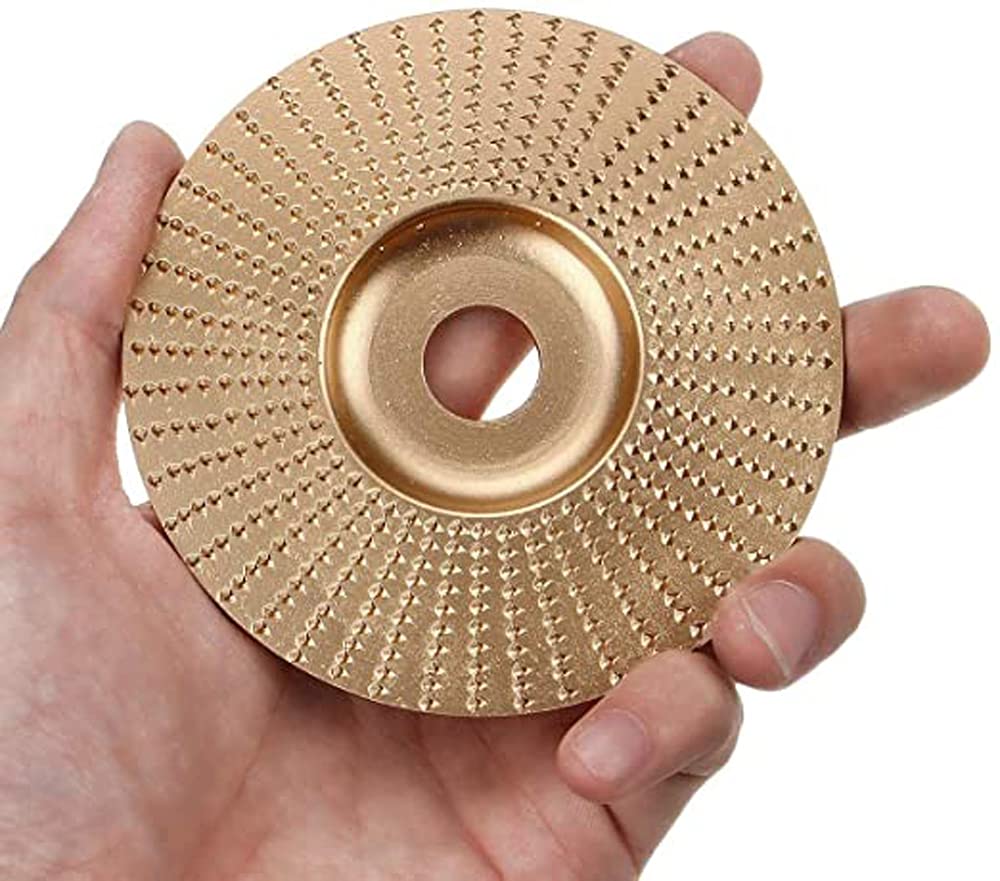 Rueda de Pulido, Amoladora Angular de 16 Mm de Diámetro, Disco para Tallar Madera, Muela Abrasiva, Disco Giratorio, Herramienta de Modelado de Lijado para Amoladoras Angulares (Dorado)