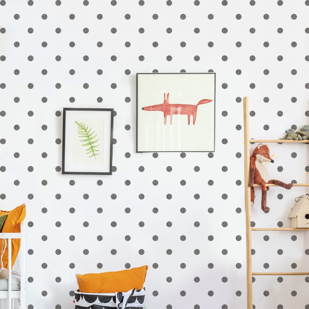 Mini-Dekor-Schablone, gepunktet, Kreis, Punkte, Kinderzimmer, Wanddekoration, Malschablonen für Wände, Böden, Möbel, Stoff (Größe XL 54 x 80 cm)