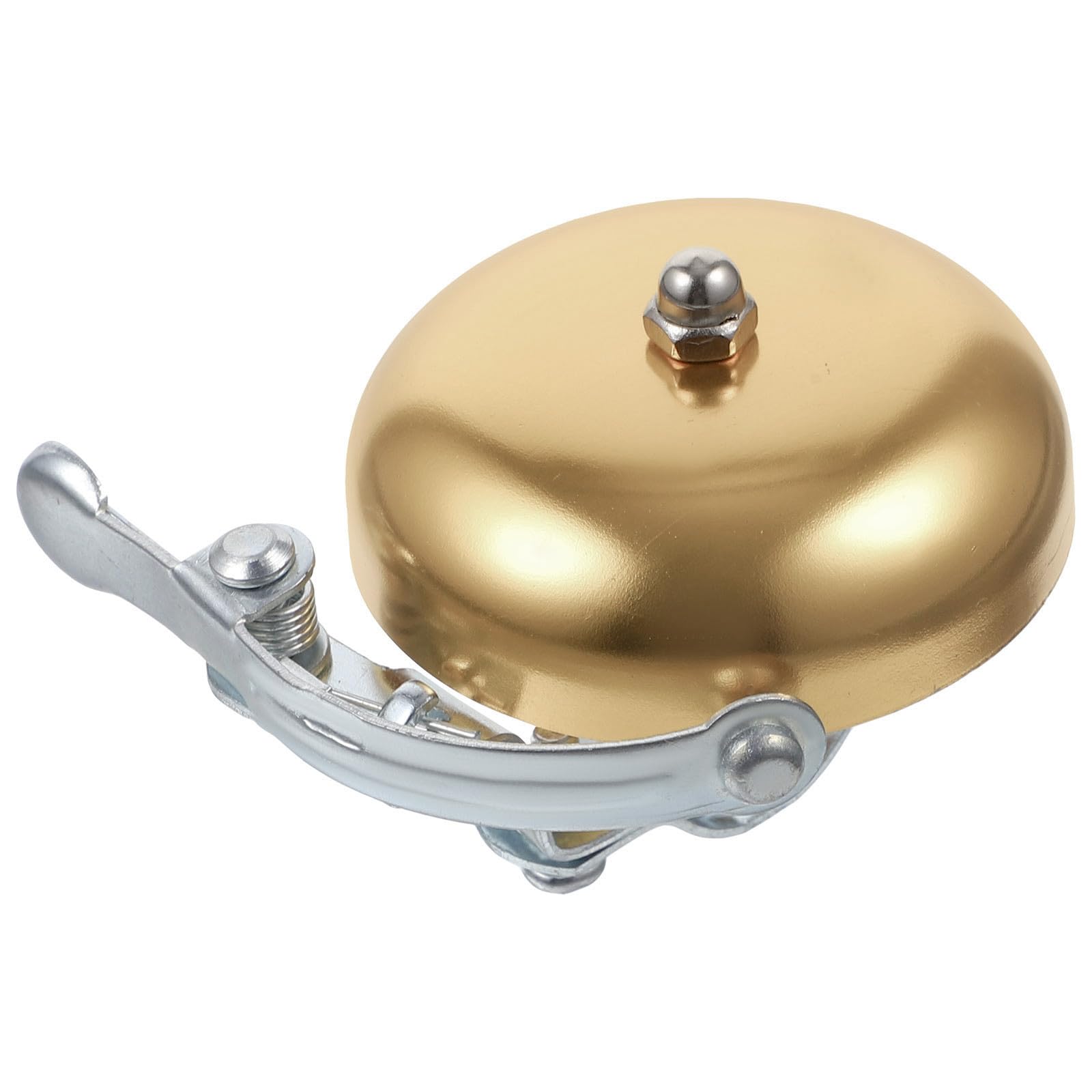 Kisangel Vintage Cycle Bell with Crisp and Sound, Sturdy and Lasting Iron Material, Beautiful and Special Appearance, for Cycling and Biking, Golden Bike Bell for Wide Handlebars
