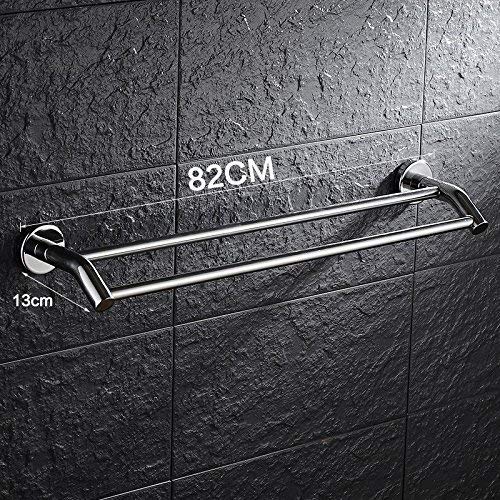 Porte-serviette double tringle 304 inox serviette de bain 82cm