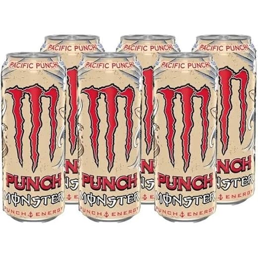 Pack de Energético Monster Pacific Punch lata 473ml 6 unidades