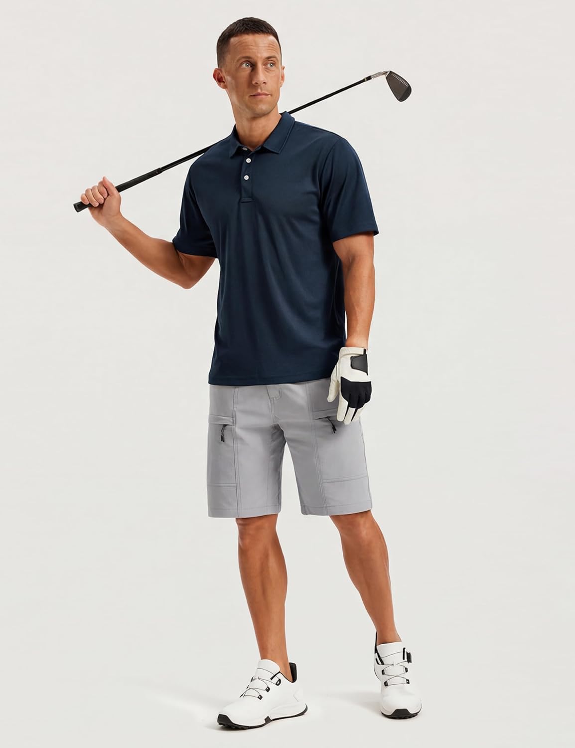 TACVASEN Men's Hiking Cargo Shorts 10" Quick Dry Lightweight Stretch Dress Shorts Outdoor Golf Travel with 5 Pockets - Image 7