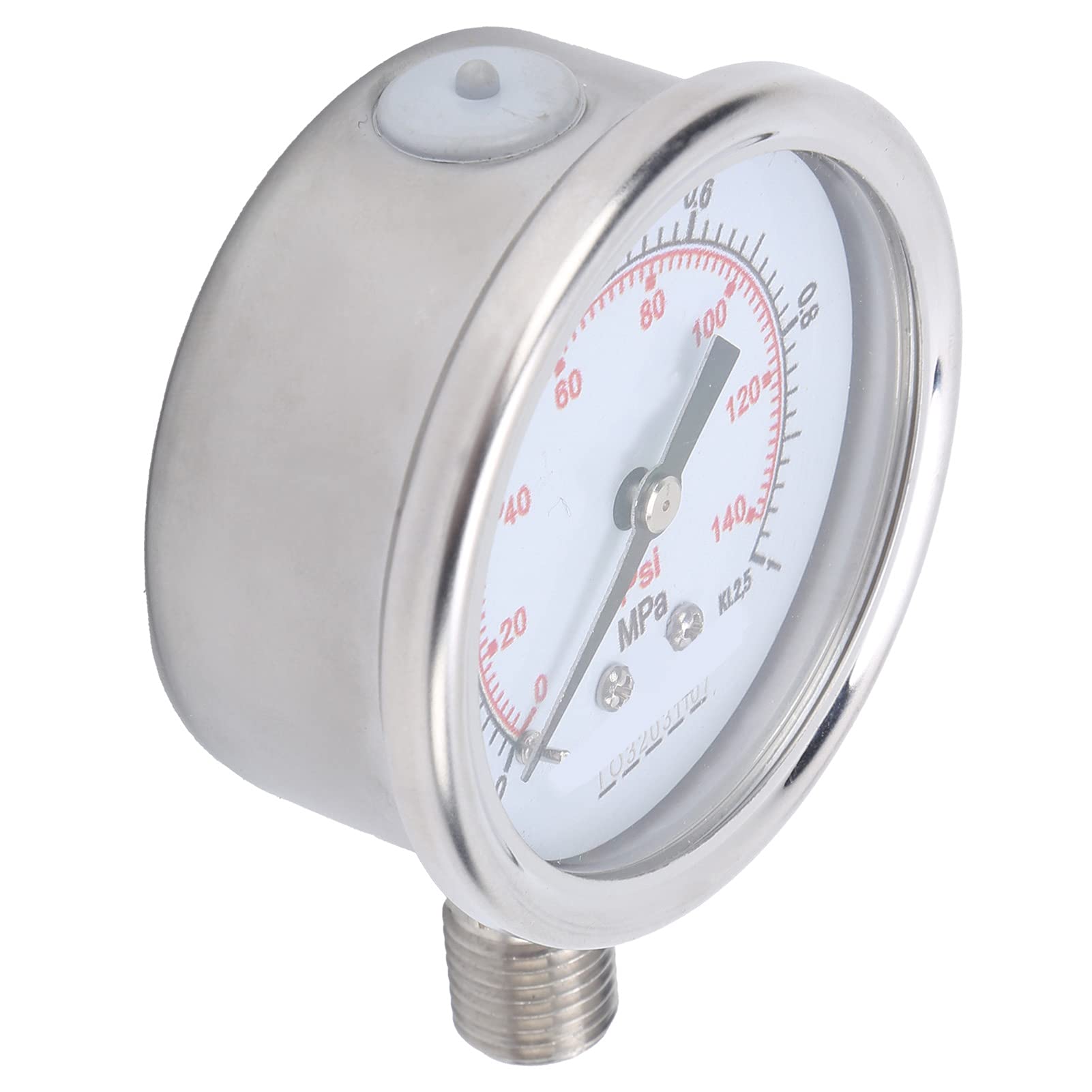 Manometro Industriale Misuratore di Pressione in Acciaio Inossidabile Misurazione Accurata 0‑.0MPa con Filettatura M14x1.5 Installazione Verticale Copertura Quadrante Trasparente