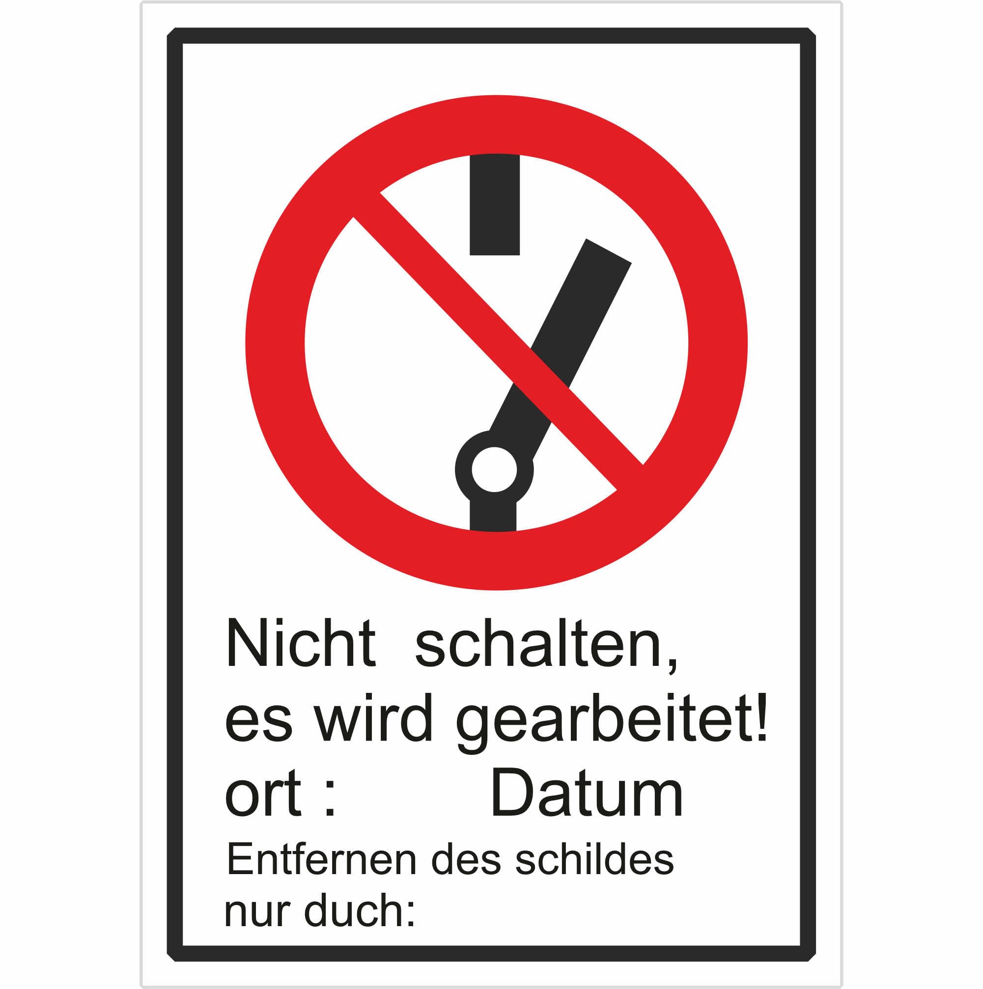 LEMAX Aufkleber „Nicht Schalten“ – Ø 100 Mm, Selbstklebend, Nach DIN EN ISO 7010
