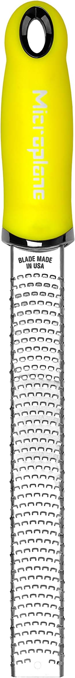 Premium Classic Citrus Zester and Cheese Grater - Neon Yellow