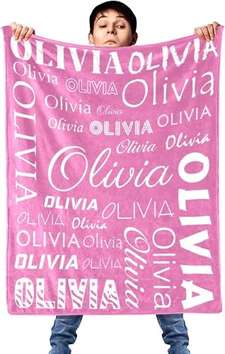 Miniatura 4 de Manta personalizada con nombre para adultos y niños, manta de bebé personalizada con nombre para niño y niña, manta personalizada para niños