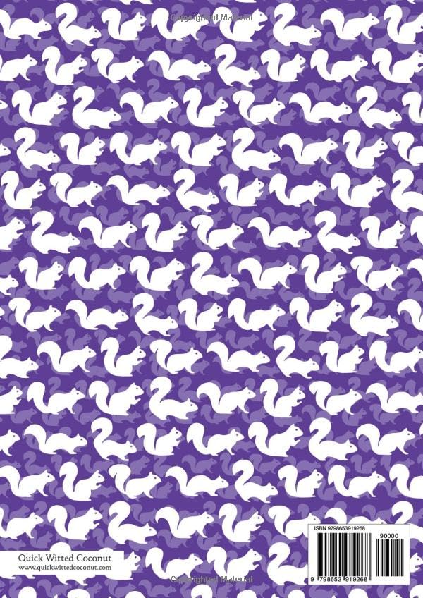Squirrel Notebook - Lined Pages - A4 - Premium: (Purple Edition) Fun notebook 192 lined pages (A4 / 8.27x11.69 inches / 21x29.7cm) - Image 2