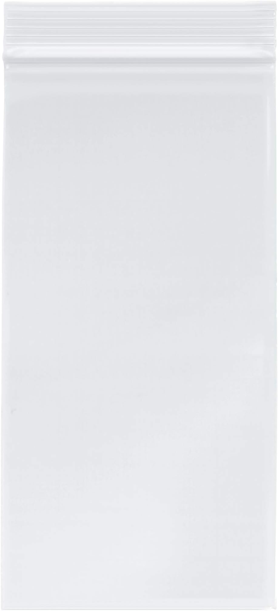 4" x 8", 4 Mil Heavy Duty Plastic Reclosable Zipper Bags Case of 1000
