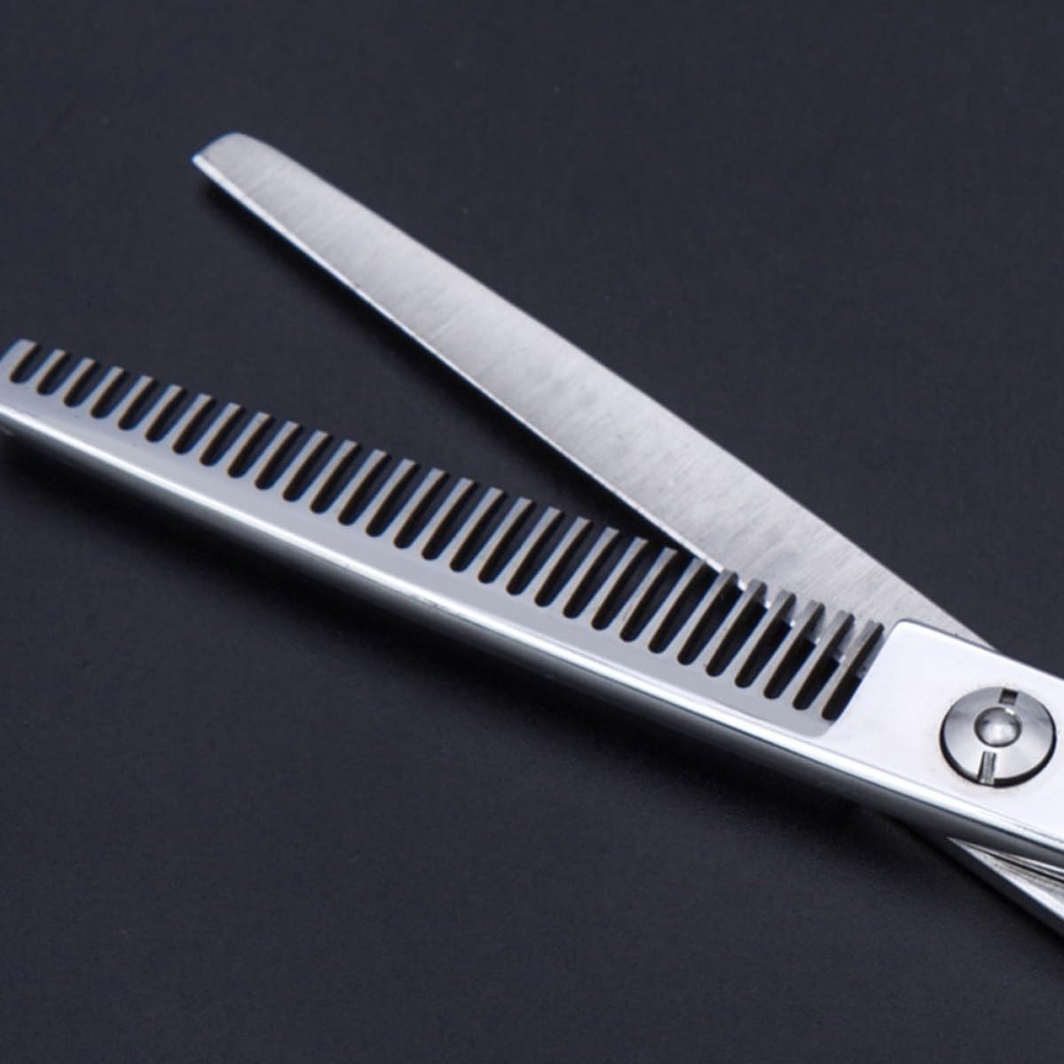 Tijeras de Peluquería, Tijeras Cabello, Acero Inoxidable, Corte Recto y Entresacado, Diseño Ergonómico, para Barbería y Uso Doméstico, y Mayores