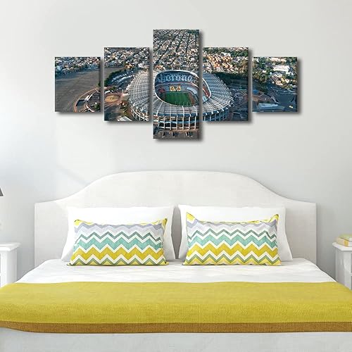 Vista 25 de TUMOVO 5 paneles de arte de pared de volcán en México, impresión sobre lienzo, paisajes naturales, cuadros para dormitorio, decoración del hogar