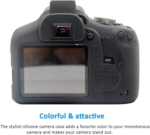 Miniatura 2 de Easy Hood Funda para Canon EOS Rebel T6 T7, antiarañazos, silicona suave, protector de piel para cámara réflex digital Canon EOS 1500D Rebel T7EOS