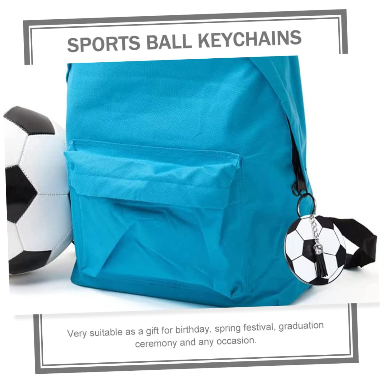 Vaguelly 20juegos Llavero De Fútbol Acrílico Llavero De Balón Deportivo Diy Decoración Balón De Fútbol Para Fiestas Deportivas