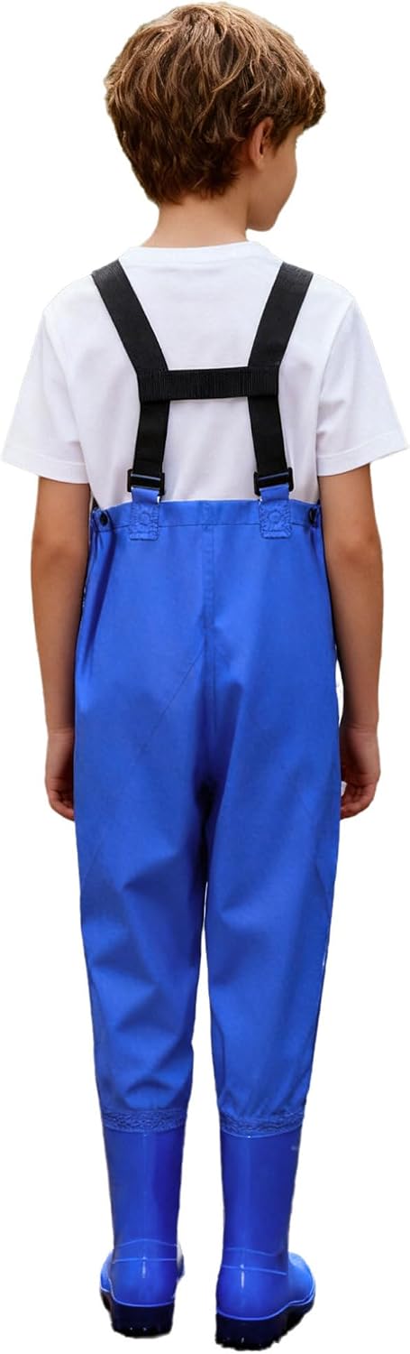 YEAHDOR Kids Chest Waders Waterproof Hunting Waders with Boot Lightweight Fishing Bootfoot for Boys Girls