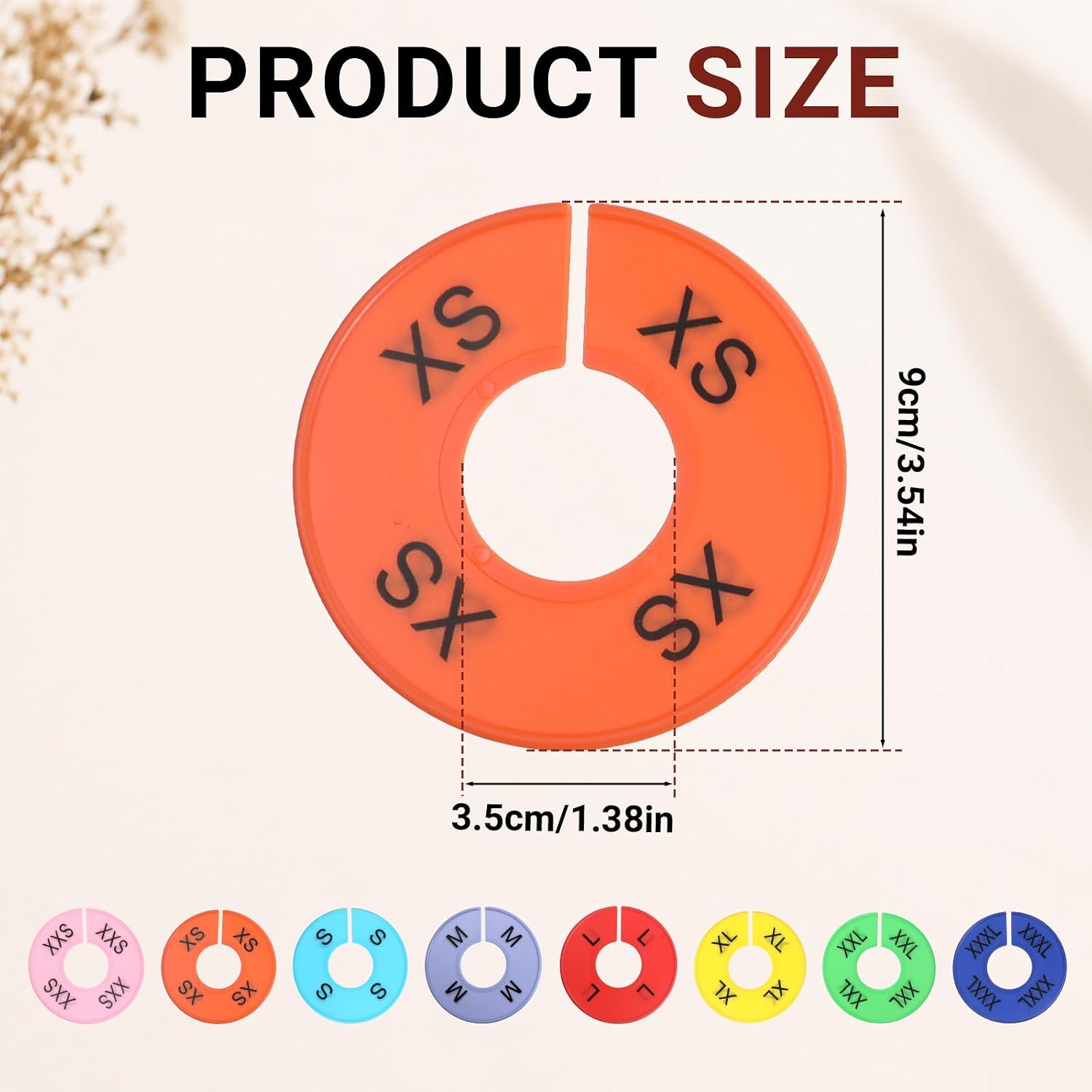8 Pcs Clothing Size Dividers, Closet Dividers for Hanging Cloth
