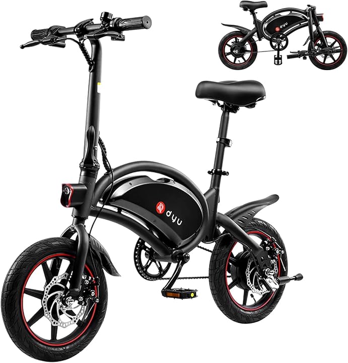 Bicicletta elettrica pieghevole 14 pollici portatile e-bike dyu cod: D3F -  IdeaLuceStore