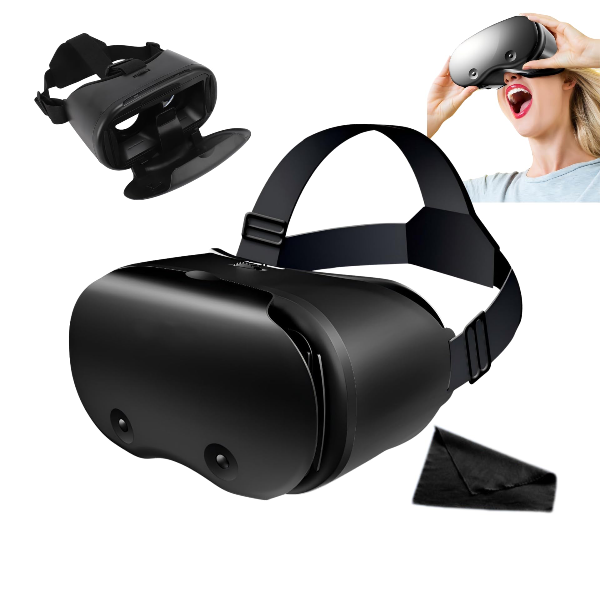Gafas VR 3D Anti luz Azul Gafas de Realidad Virtual Distancia de pupila Ajustable 58 75 mm para teléfonos Inteligentes 5 7 Pulgadas Android iOS ABS Viajes Ligeros Entreteni