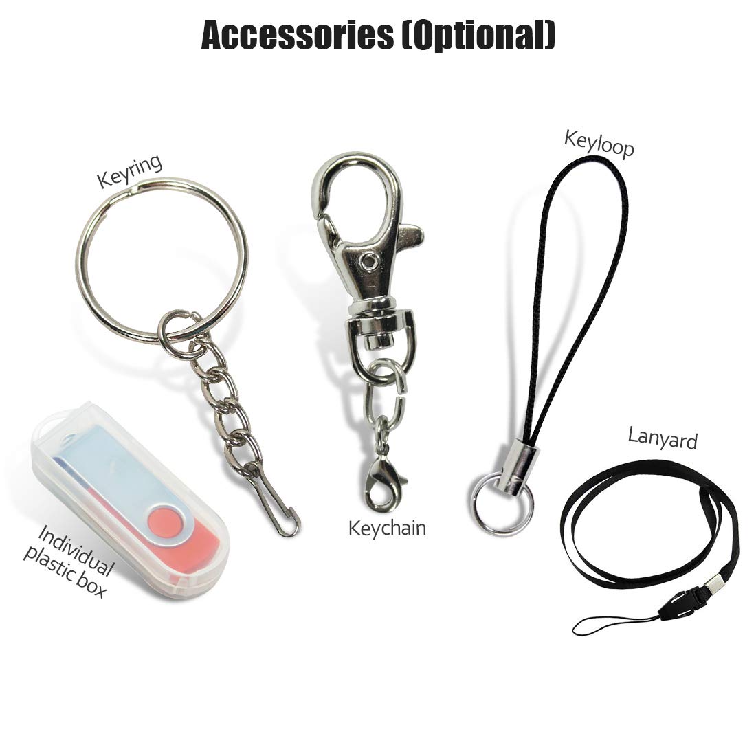 100 Stück 32GB USB Stick Personalisiert USB 2.0 Speicher Stick - Schwarz