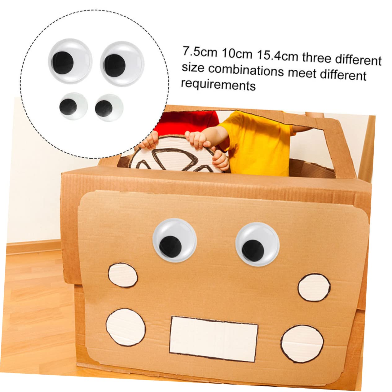 KALLORY Funny Eyeball Toys 8pcs Set Moving Eye Toys Tiny Googly Eyes Safe for Boys and Girls Imitate Eyeballs